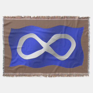 Metis Flag  Blanket First Nations Throw Blankets
