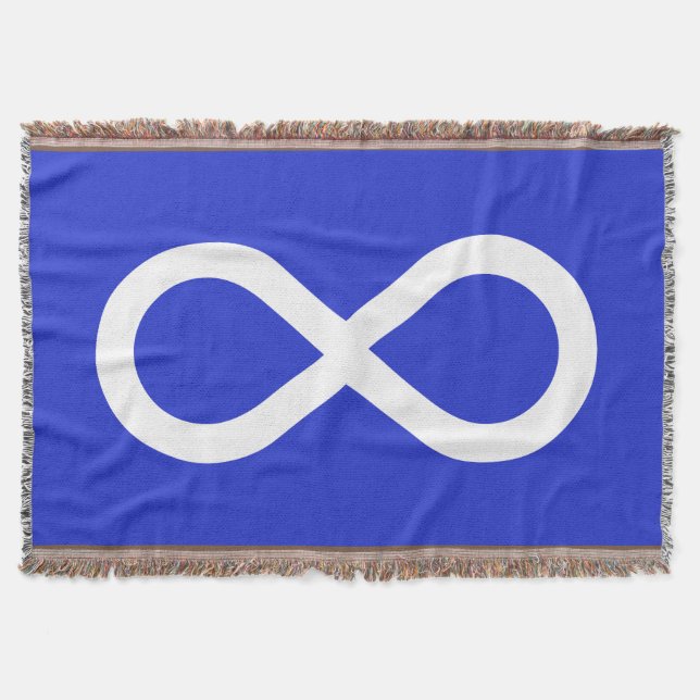 Metis Flag  Blanket First Nations Throw Blankets (Front)