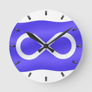 Metis Flag Clock First Nation Flag Wall Clock