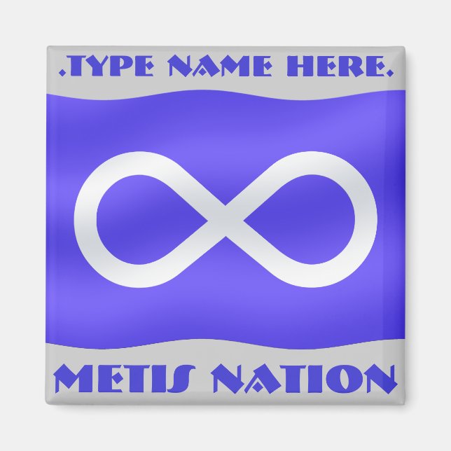 Metis Flag Fridge Magnet Personalised Metis Magnet (Front)