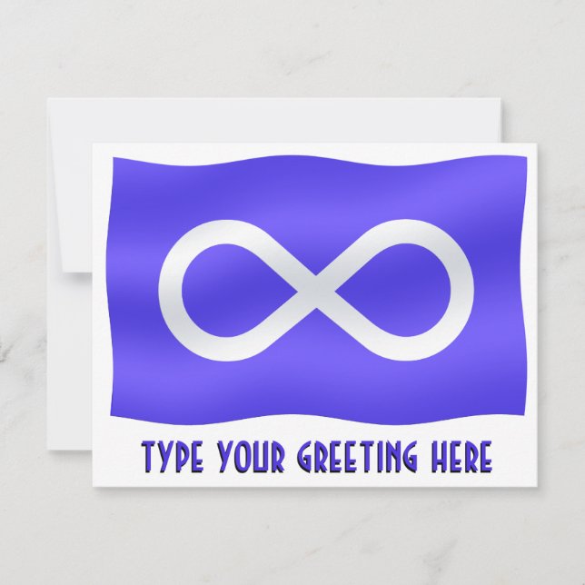 Metis Flag Invitations Personalised Metis Art Card (Front)