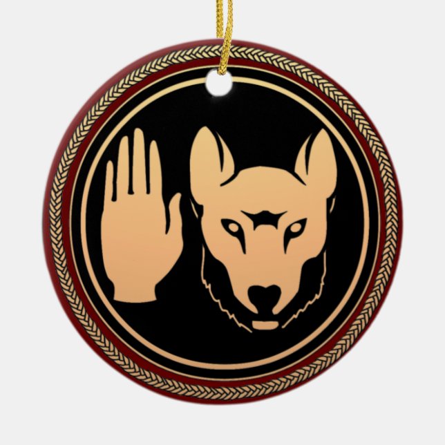 Metis Flag Ornament Personalised Tribal Decoration (Front)