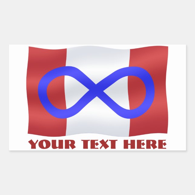 Metis Flag Stickers Personalised Metis Canada Gift (Front)