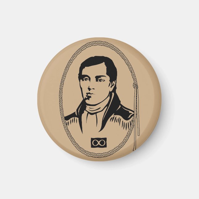 Metis Fridge Magnet Metis Hero Cuthbert Grant Gift (Front)