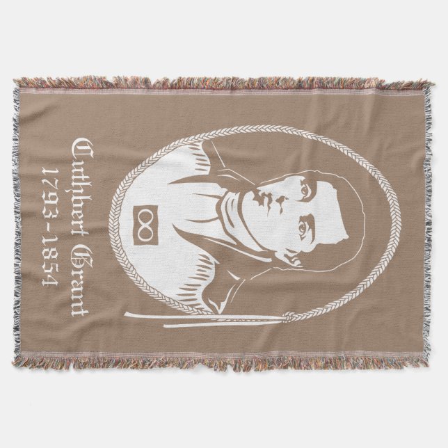 Metis Hero Blanket Cuthbert Grant Throw Blankets (Front)