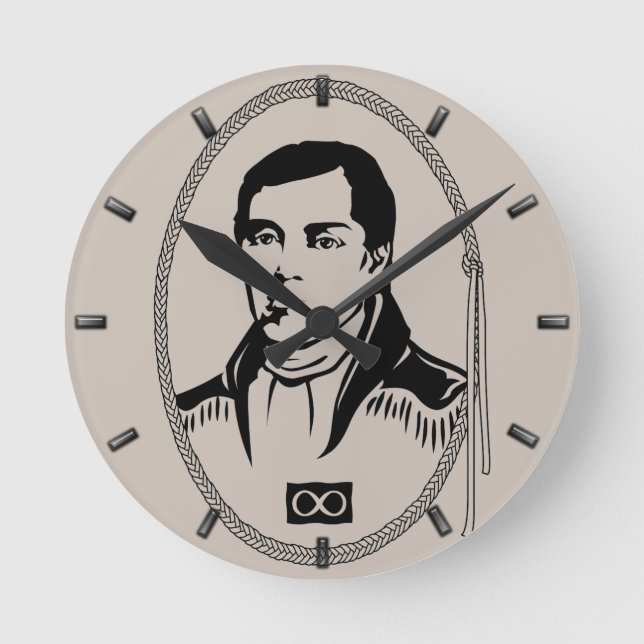 Metis Hero Clock Metis Leader Cuthbert Grant Clock (Front)