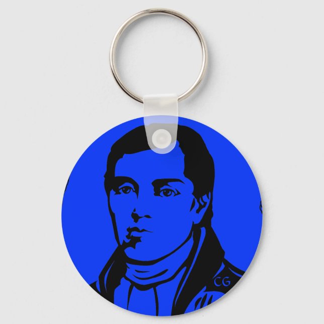 Metis Pride Keychain Metis Leader Cuthbert Grant (Front)