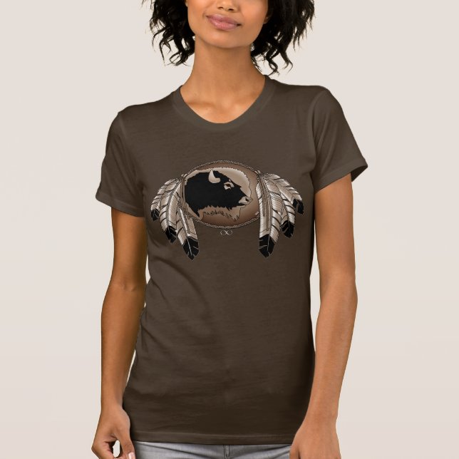 Metis T-shirts Women's Native Wildlife Art Shirts (Front)