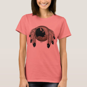 Metis T-shirts Women's Native Wildlife Art Shirts