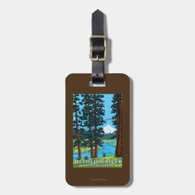 Metolius River Headwaters, Oregon Luggage Tag (Front Vertical)