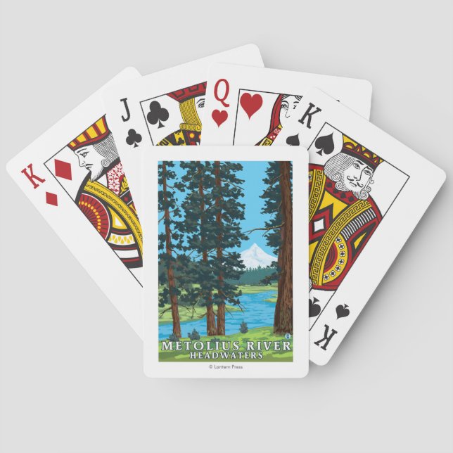 Metolius River Headwaters, Oregon Playing Cards (Back)