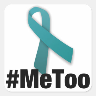 #MeToo Design with Ribbon Square Sticker