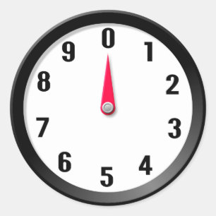 Metre 0 classic round sticker