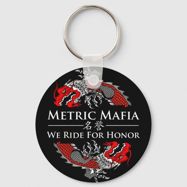 Metric Mafia - We Ride For Honour keychain (Front)