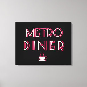 Metro Art Deco Diner Sign