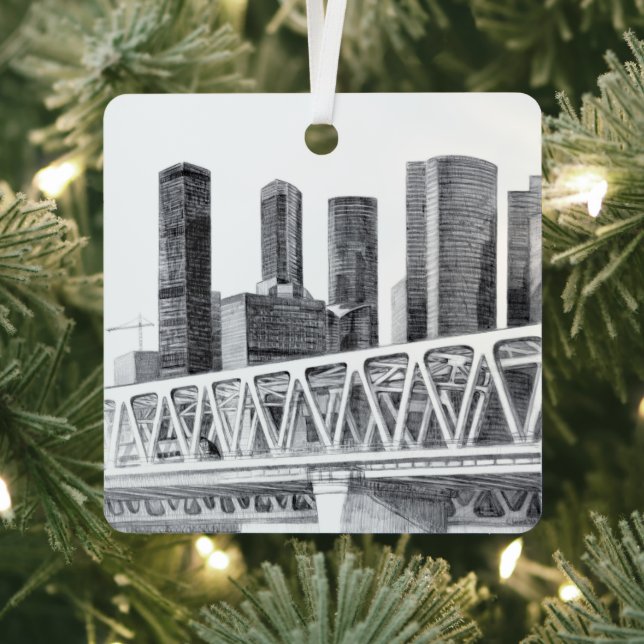 Metro bridge metal tree decoration (Insitu)