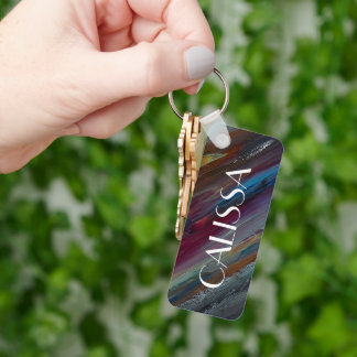 Metro Customisable Name Key Ring