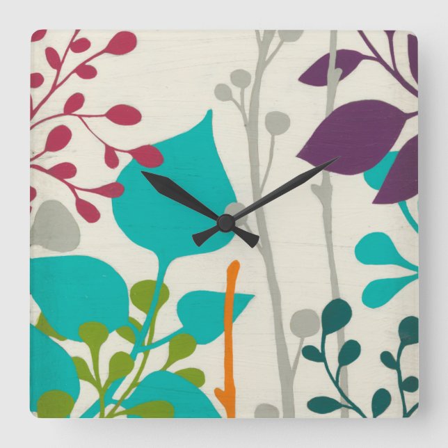 Metro Garden III Square Wall Clock (Front)