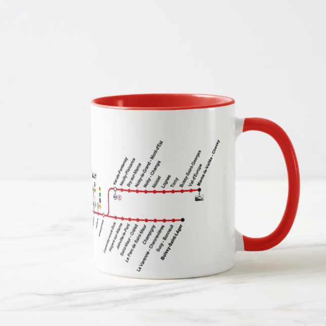 Metro parc Paris Ringer Mug (Right)
