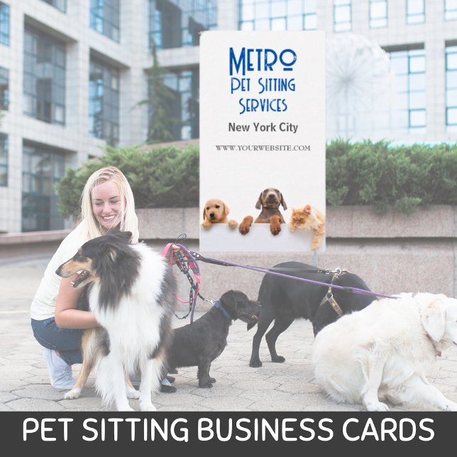Metro Pet Sitting Dog Cat Business Card (Creator Uploaded)