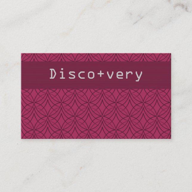 Metro Retro Business Card, Cosmopolitan Pink Card (Front)
