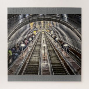 Metro Stairs Escalator Jigsaw Puzzle