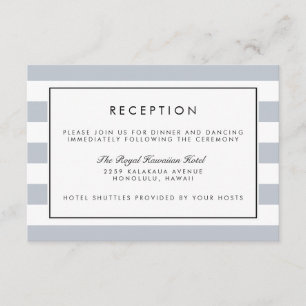 Metro Stripe Reception Card Grey