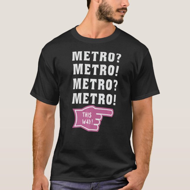 metro this way viral metro guy meme Premium 1 T-Shirt (Front)
