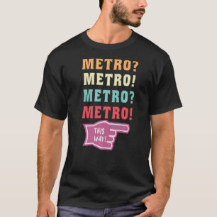 metro this way viral metro guy meme Premium T-Shirt