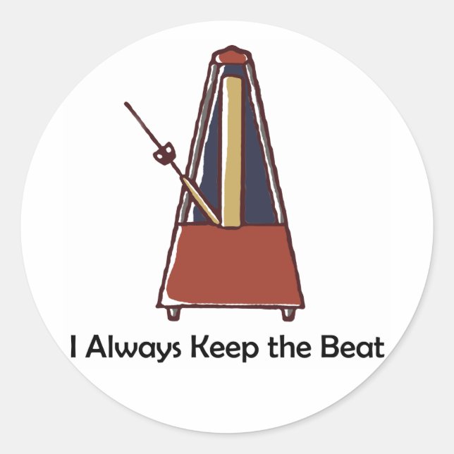 Metronome Classic Round Sticker (Front)