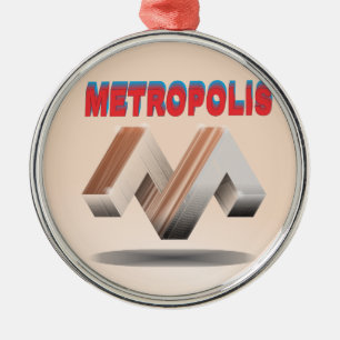 metropolis 1 metal ornament
