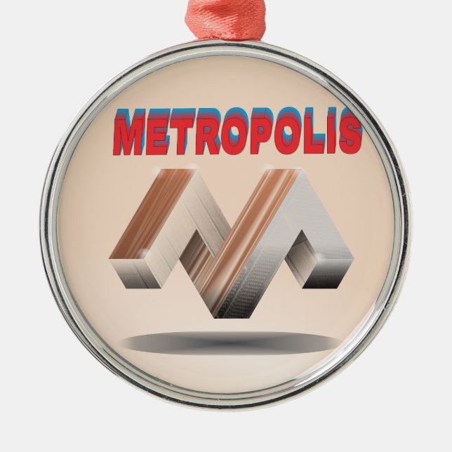 metropolis 1 metal ornament (Front)