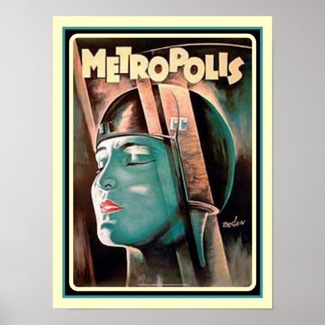 "Metropolis" Art Deco Poster (Front)