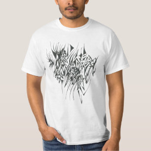 Metropolis Black White Abstract Tribal Tattoo Art T-Shirt