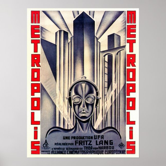 METROPOLIS Classic Movie Poster by Fritz Lang 1927 (Front)