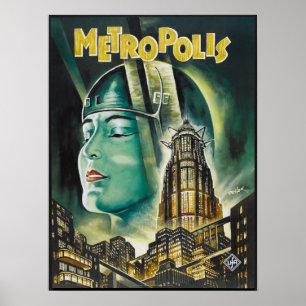 METROPOLIS Fritz Lang Sci-Fi Drama 1927 Old Film Poster