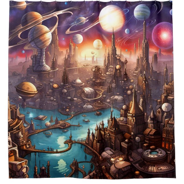 Metropolis I Shower Curtain (Front)