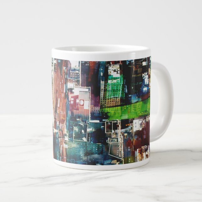 Metropolis Large Coffee Mug (Front Right)