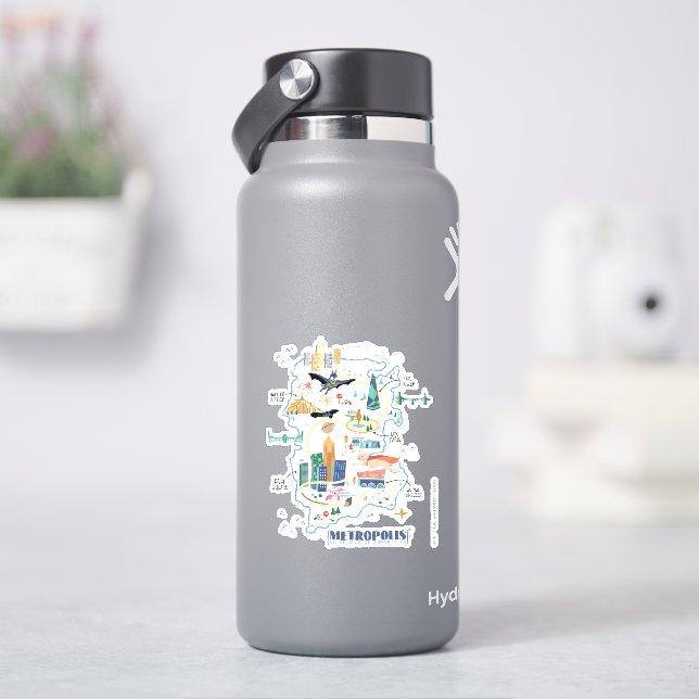 Metropolis Story Book Map (HydroFlask)