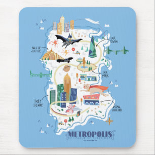 Metropolis Story Book Map Mouse Pad