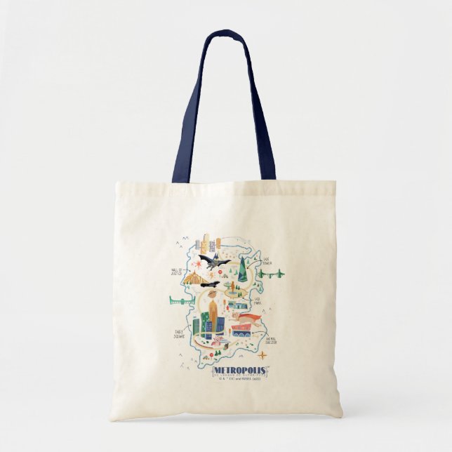 Metropolis Story Book Map Tote Bag (Front)