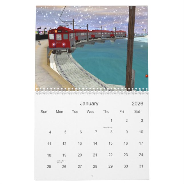 Metropolis Transit 2015 Rails Calendar (Jan 2026)
