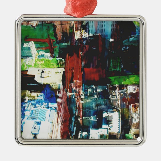 Metropolis VIII Metal Tree Decoration (Front)