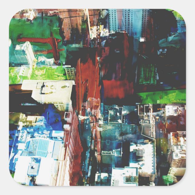 Metropolis VIII Square Sticker (Front)