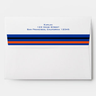 Mets Baseball Bar Mitzvah Envelope Orange Blue