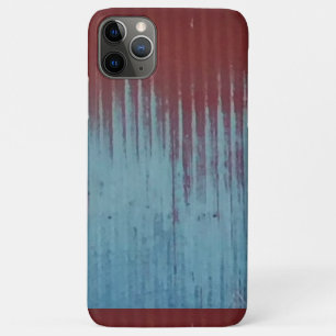 Mettal red grey weathered iPhone 11 pro max case