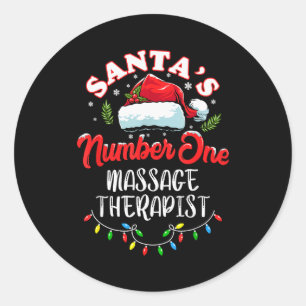 Meuse Christmas Gift Santas Number One Mage Theras Classic Round Sticker