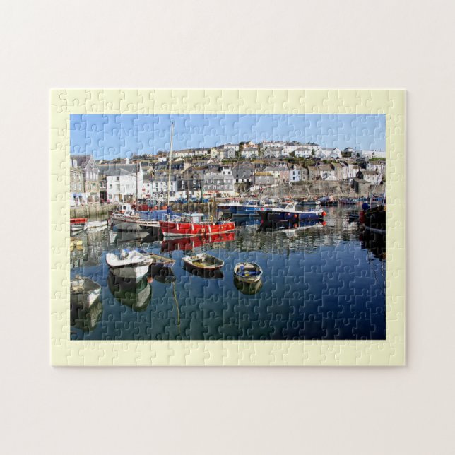 Mevagissey harbour jigsaw puzzle (Horizontal)