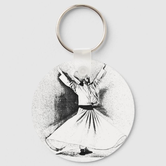 Mevlana Sufi Dervish Dancing Key Ring (Front)