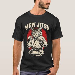 Mew Jitsu Brazilian Jiu Jitsu Martial Arts Cat Lov T-Shirt